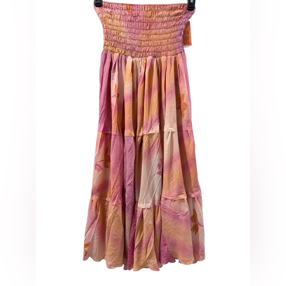 NWT Junglee Billee women’s Free Size strapless multicolored pink summer dress